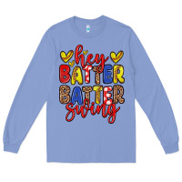 Colony Blue hey batter batter swing softball Long Sleeve Tee - Zillion Design Studio