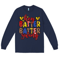 Navy hey batter batter swing softball Long Sleeve Tee - Zillion Design Studio