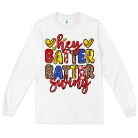 White hey batter batter swing softball Long Sleeve Tee - Zillion Design Studio