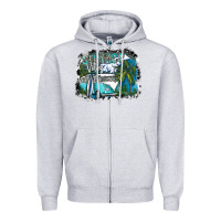 Heather Grey summer vibes Zipper Hoodie - SublimationCraftShop
