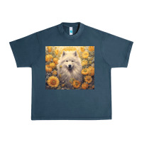 Midnight Navy samoyed Urban Heavy Tee - Unal Design
