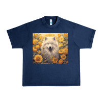 Navy samoyed Urban Heavy Tee - Unal Design