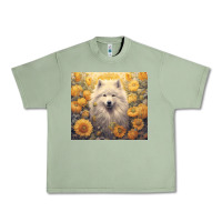 Oil Green samoyed Urban Heavy Tee - Unal Design