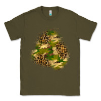 Army Green camouflage and leopard patch  3 Classic Tee - BundleAndBundleShop
