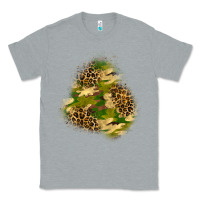 Heather Grey camouflage and leopard patch  3 Classic Tee - BundleAndBundleShop