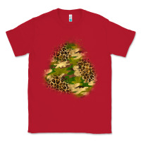 Red camouflage and leopard patch  3 Classic Tee - BundleAndBundleShop
