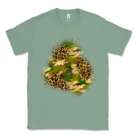 Sage camouflage and leopard patch  3 Classic Tee - BundleAndBundleShop