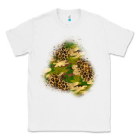 White camouflage and leopard patch  3 Classic Tee - BundleAndBundleShop