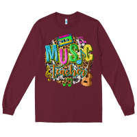 Burgundy music teacher Long Sleeve Tee - texasbilliewilder