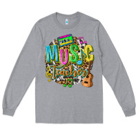 Heather Grey music teacher Long Sleeve Tee - texasbilliewilder