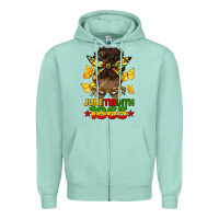Juneteenth 1865 Afro Bun Zipper Hoodie | Teevron