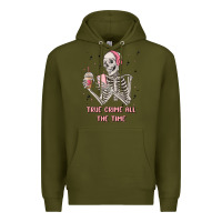 Army Green true crime all the time Premium Hoodie - MaliasSmallBusiness