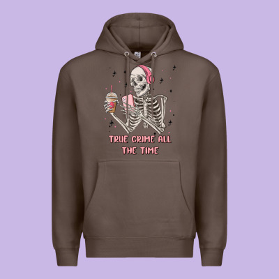 True Crime All The Time Premium Hoodie Designed By Maliassmallbusiness