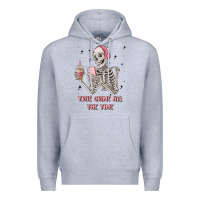 Heather Grey true crime all the time Premium Hoodie - MaliasSmallBusiness