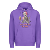 Purple true crime all the time Premium Hoodie - MaliasSmallBusiness