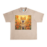 French Oak shiba inu Urban Heavy Tee - Unal Design