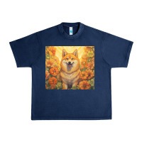 Navy shiba inu Urban Heavy Tee - Unal Design