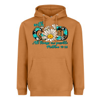 Meerkat with god all things are possible daisy Heavyweight Hoodie - AdoDesignShop
