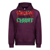 Mauve Wine christmas begins with christ Urban Hoodie - MaliasSmallBusiness