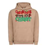 Pigment Burro christmas begins with christ Urban Hoodie - MaliasSmallBusiness