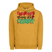 Pigment Peanut Butter christmas begins with christ Urban Hoodie - MaliasSmallBusiness