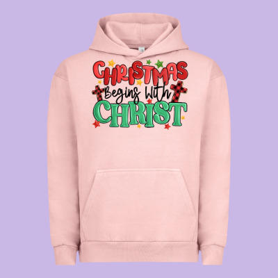 Christmas Begins With Christ Urban Hoodie Designed By Maliassmallbusiness
