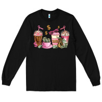 Black boss lady coffee cups Long Sleeve Tee - AdoDesignShop