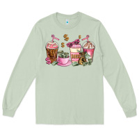 Matcha boss lady coffee cups Long Sleeve Tee - AdoDesignShop