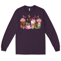 Plum boss lady coffee cups Long Sleeve Tee - AdoDesignShop