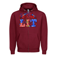 Burgundy Let's get lit 4th of July Zipper Hoodie - Neo Western