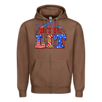 Chestnut Let's get lit 4th of July Zipper Hoodie - Neo Western