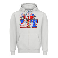 Dove Grey Let's get lit 4th of July Zipper Hoodie - Neo Western