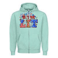 Seafoam Let's get lit 4th of July Zipper Hoodie - Neo Western