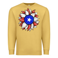 Antique Gold sunflower puerto rico flag Premium Sweatshirt - JahusDesignShop