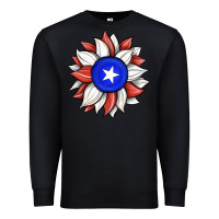 Black sunflower puerto rico flag Premium Sweatshirt - JahusDesignShop