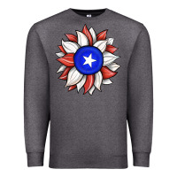 Charcoal Heather sunflower puerto rico flag Premium Sweatshirt - JahusDesignShop