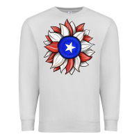 Dove Grey sunflower puerto rico flag Premium Sweatshirt - JahusDesignShop