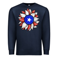 Navy sunflower puerto rico flag Premium Sweatshirt - JahusDesignShop