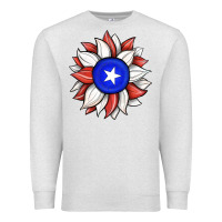 Oatmeal Heather sunflower puerto rico flag Premium Sweatshirt - JahusDesignShop
