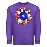 Purple sunflower puerto rico flag Premium Sweatshirt - JahusDesignShop