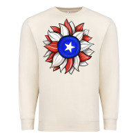 Sandshell sunflower puerto rico flag Premium Sweatshirt - JahusDesignShop