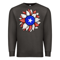 Smoke sunflower puerto rico flag Premium Sweatshirt - JahusDesignShop