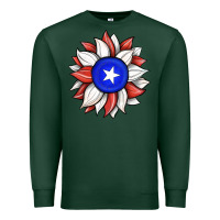 Sports Green sunflower puerto rico flag Premium Sweatshirt - JahusDesignShop