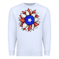 White sunflower puerto rico flag Premium Sweatshirt - JahusDesignShop