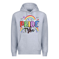 Heather Grey pride tribe Premium Hoodie - MaliasSmallBusiness