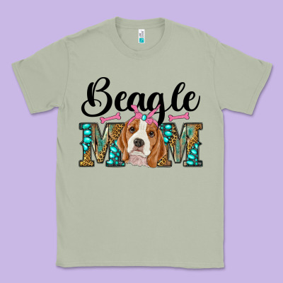Western Beagle Mom Classic Tee Designed By Ranaportraitstore