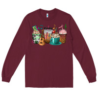 Burgundy music teacher coffee cups Long Sleeve Tee - texasbilliewilder