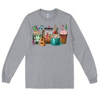 Heather Grey music teacher coffee cups Long Sleeve Tee - texasbilliewilder