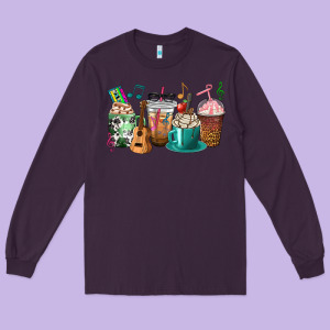 Music Teacher Coffee Cups Long Sleeve Tee Designed By Texasbilliewilder