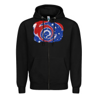 Black Patriotic tie dye background 4th of july Zipper Hoodie - CowGirlArtShop